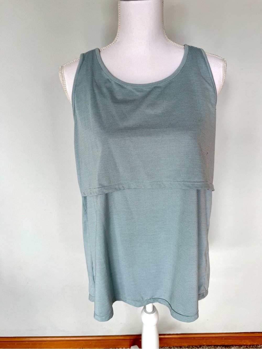 Light Blue Athletic Nursing Layered Racerback Tank Top | EUC | S/M | Open Back